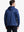 Another half-body front pose showing relaxed fit and casual style of the COBALT HEATHER hoodie