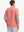 Back view from waist up showing the fit of PEACH PINK 4 Way Stretch Jacquard Polo on model