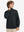 Youth Winter Micro-fleece Quarter Zip Pullover in black, youth model front upper body view