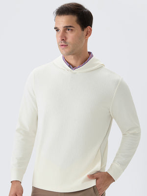 Texture Pullover Hoodie with Pockets