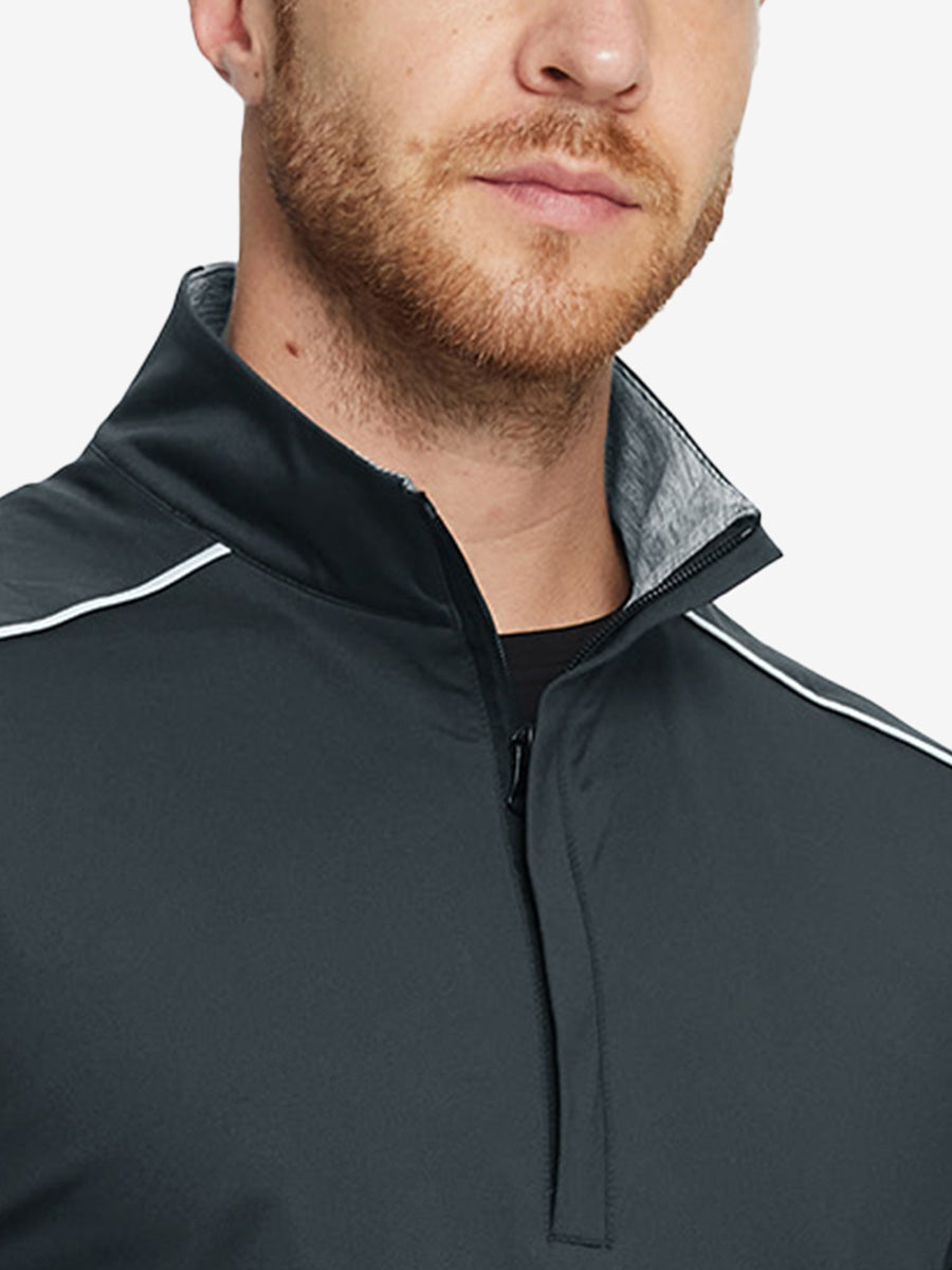 Stretch Solid Fleece Quarter-Zip Vest