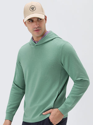 Texture Pullover Hoodie with Pockets