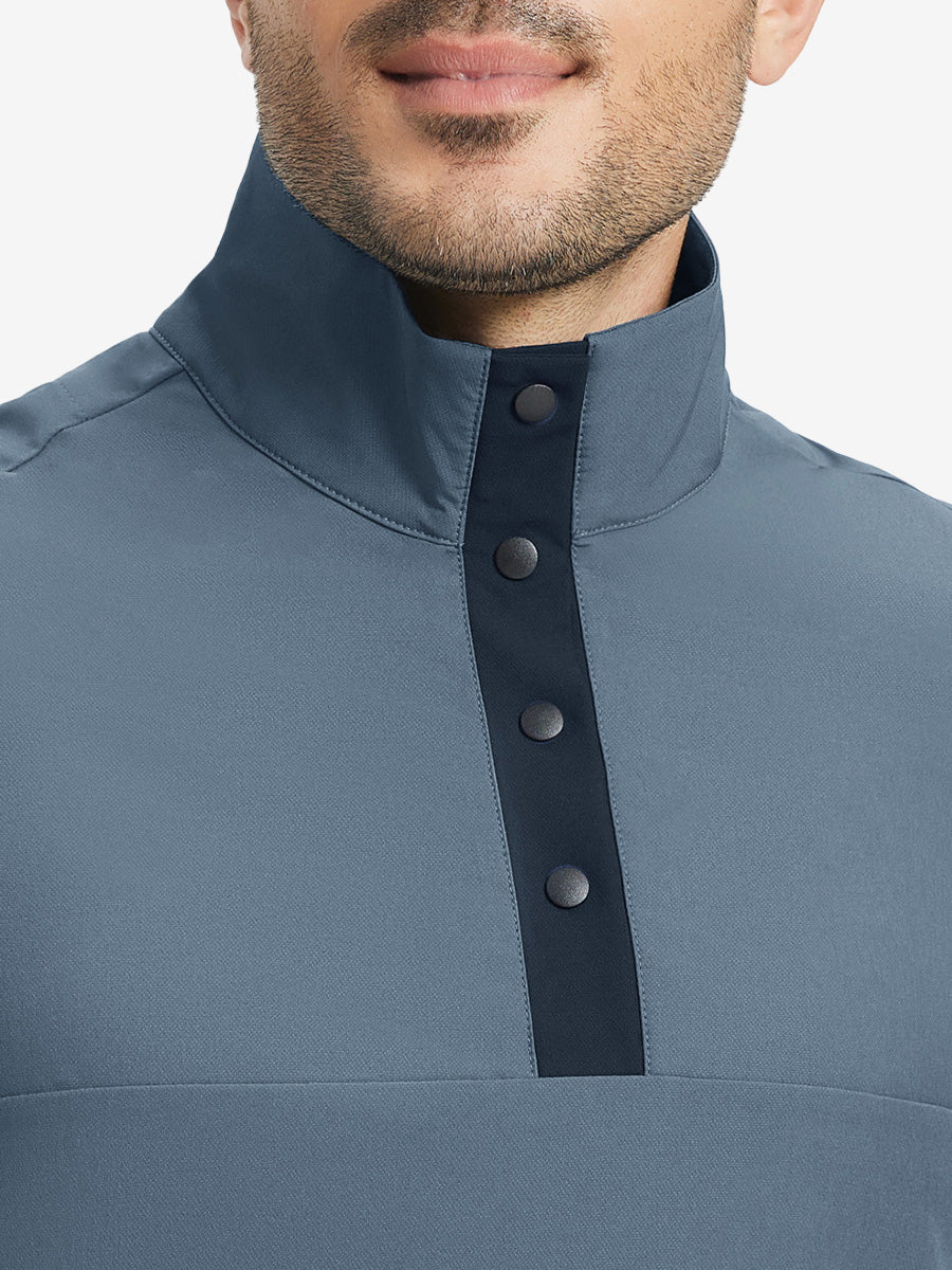 Mock Neck Quarter Button Golf Pullover