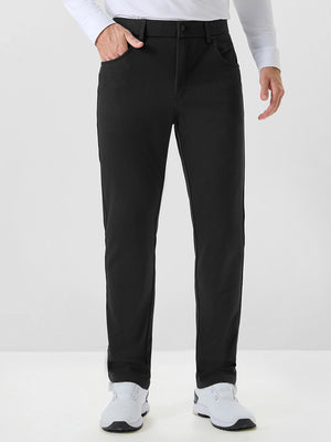 Textured Proflex Chino Pants With 5 Pockets