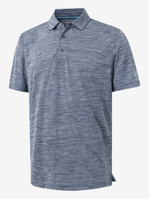 3D rendering of misty blue white grid  ultra-light quick dry moisture wicking collared polo shirt