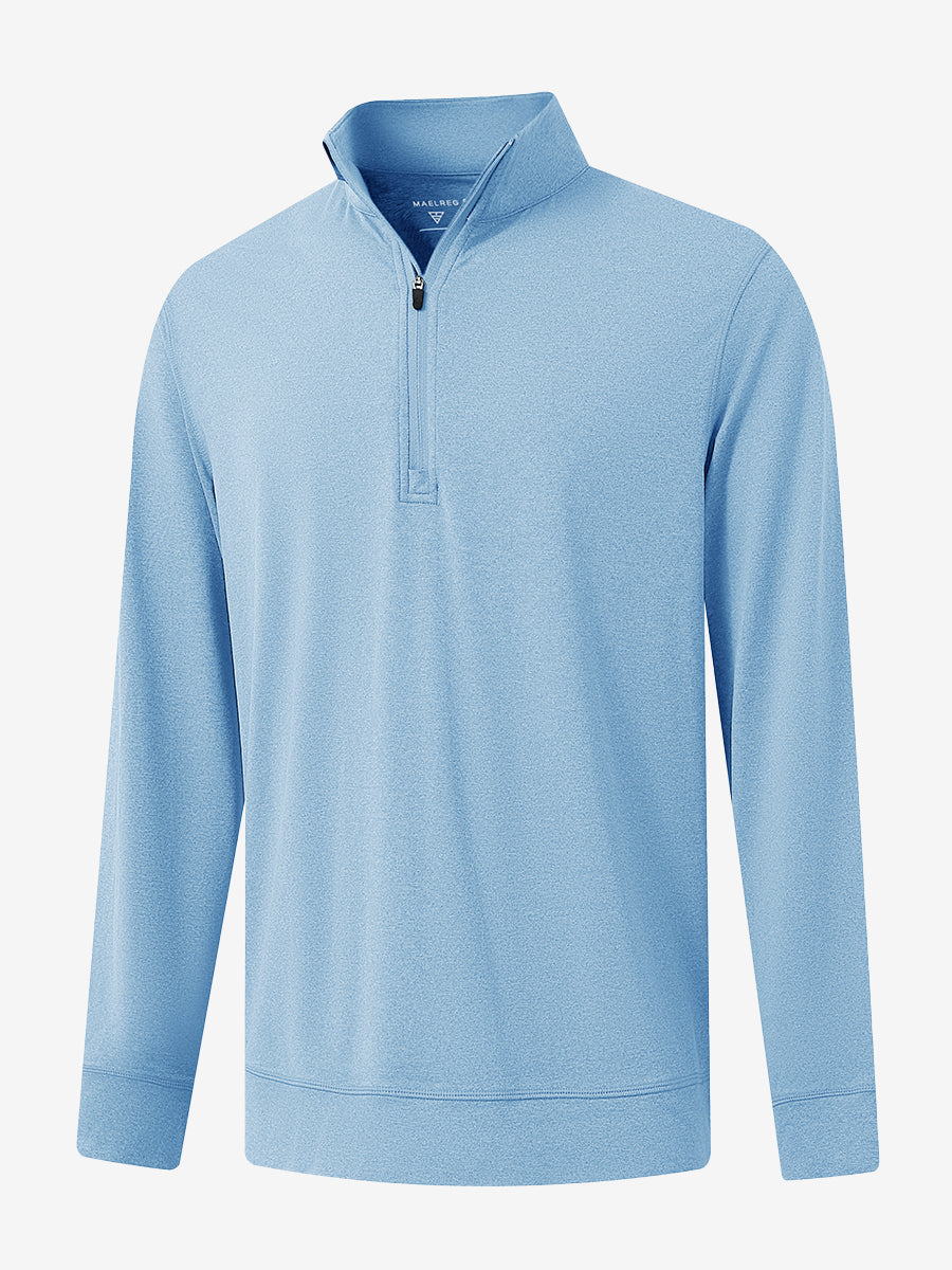 Quarter Zip Melange Pullover