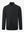 Casual windproof bomber jacket in black, front 3D view with clean and structured design