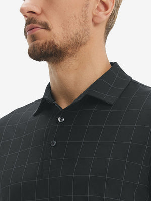 Camisa de golf Performance con cuello a cuadros