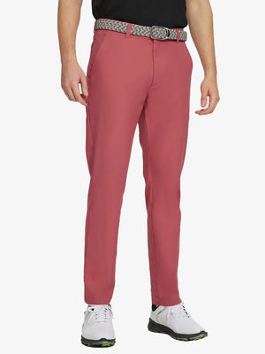 CRANBERRY Water Resistant Everyday Pants front view, model's lower body holding a golf club