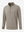 Quarter zip melange pullover in brown melange, clean 3D front view highlighting modern casual design.