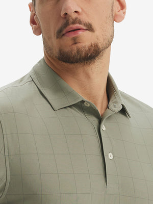 Camisa de golf Performance con cuello a cuadros