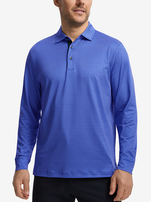 Polo de manga larga ligero con estampado