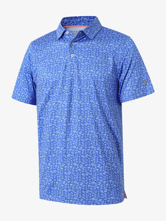 The light blue color combined with the leaf pattern presents a serene and natural design for a gentle sports atmosphere.
