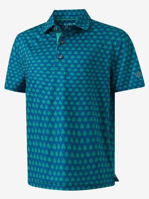 Youth Print Stretch Lightweight Polo Shirts
