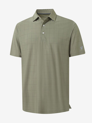 Camisa de golf Performance con cuello a cuadros