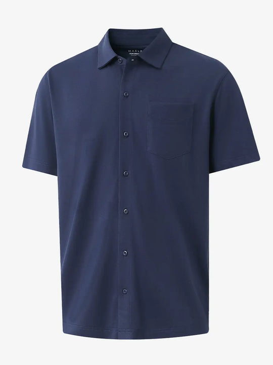 3D rendering of NAVY Cotton Blend Plain Shirt.