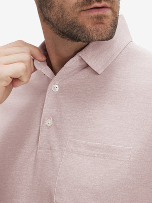 Moisture Wicking Heather Chest Pocket Golf Shirts