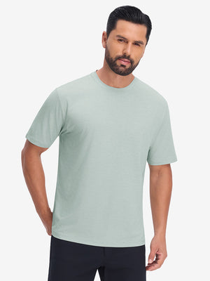 Moisture Wicking Heather Round Neck Athletic T-Shirts