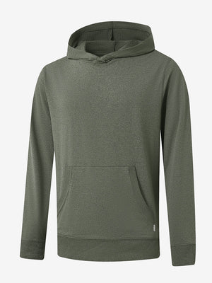 3D front view of the Athletic Golf Hoodie in Brick Heather, designed for comfort and performance.
