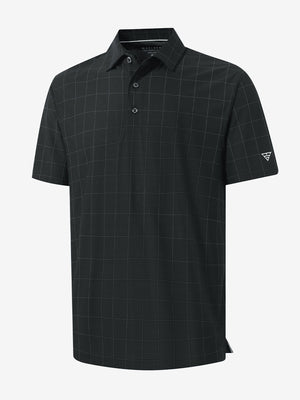 Camisa de golf Performance con cuello a cuadros
