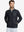 Front view of model with both hands in side pockets, wearing Golf Fleece Winter Jacket in black.