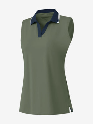 Camisetas sin mangas con cuello de pico de secado rápido para mujer