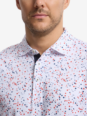 Polo de manga larga ligero con estampado