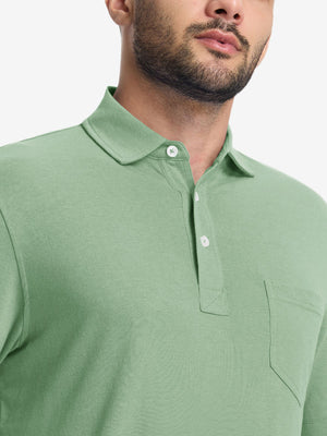 Comfy Cotton Blend Polo Shirts with Pocket