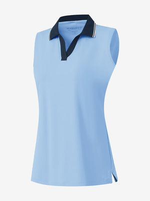 Camisetas sin mangas con cuello de pico de secado rápido para mujer