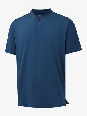 3D rendering of Everyday Collarless Jersey Shirt in BLUE.