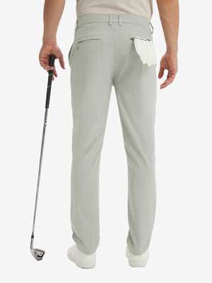 Pantalones de Golf Repelentes al Agua de Corte Clásico con Pliegue Frontal