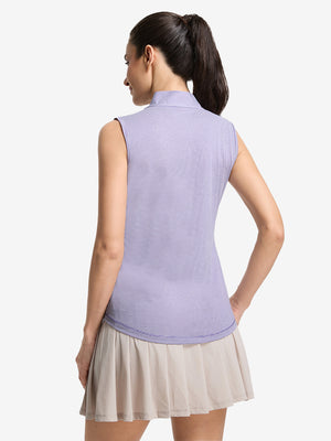 Women‘s Q-Zip Pin Striped Golf Shirts