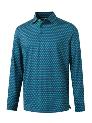 Polo de manga larga ligero con estampado