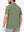 Back upper body shot of model wearing green grey  ultra-comfort slim fit roma knit polo shirts
