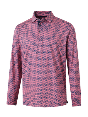 Polo de manga larga ligero con estampado