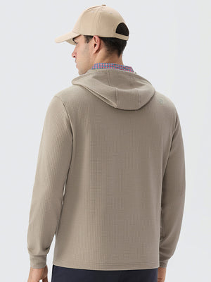 Texture Pullover Hoodie with Pockets