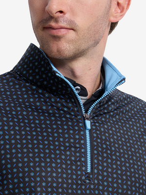 Full Print Quarter Zip Sleeveless Vest Pullover