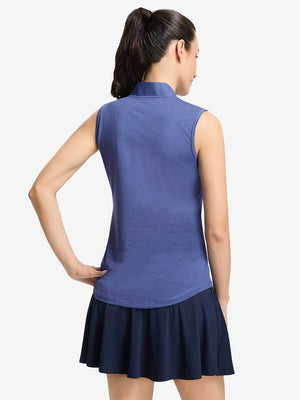 Women‘s Q-Zip Pin Striped Golf Shirts