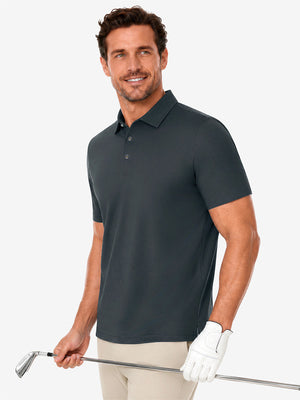 Nylon Blend Casual Jacquard Polo Shirts