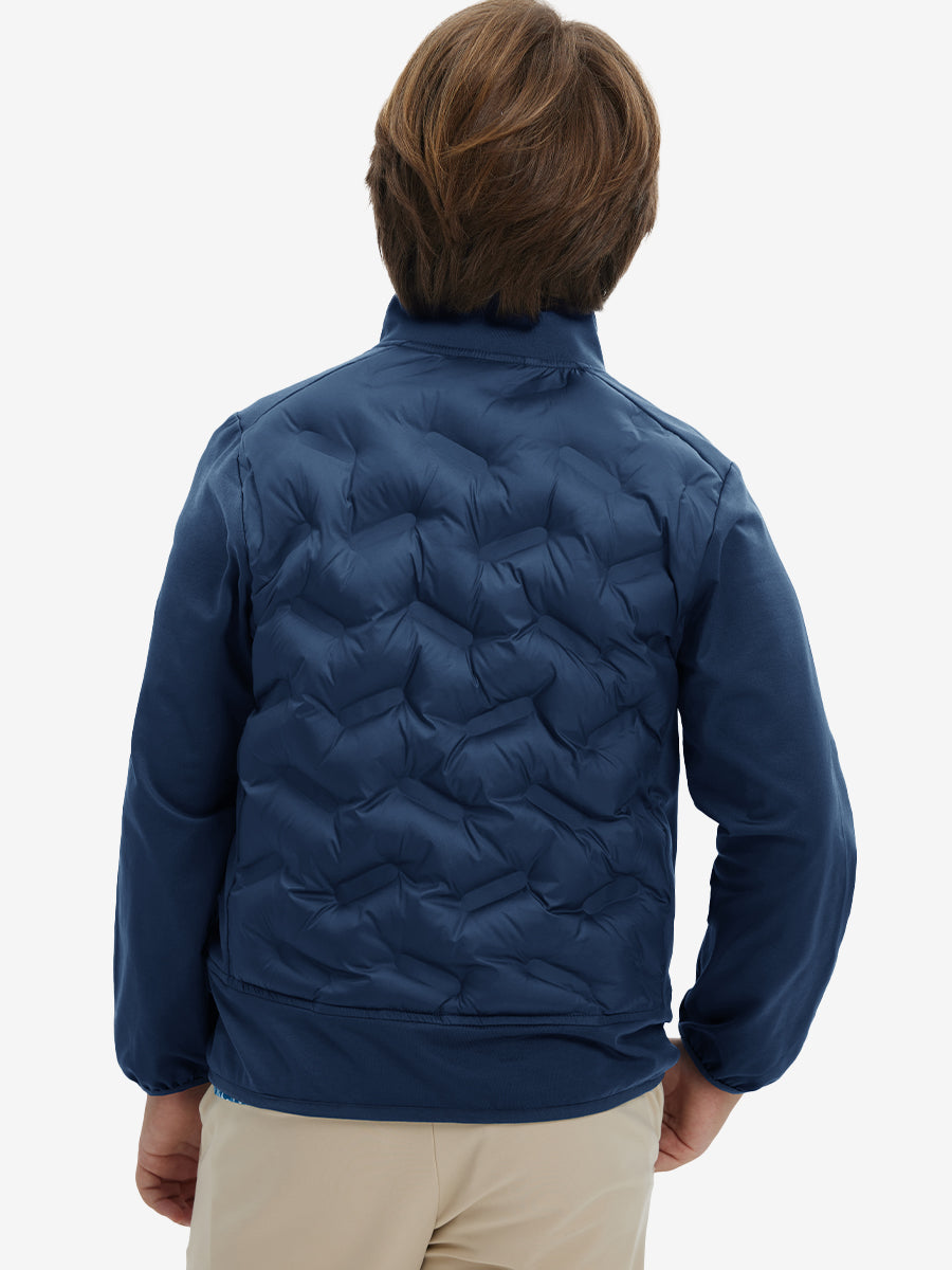 Boys Windproof Puffer Jacket with Pockets