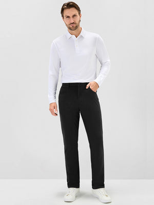 Textured Proflex Chino Pants With 5 Pockets