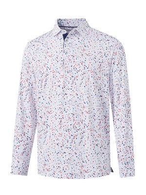 Polo de manga larga ligero con estampado