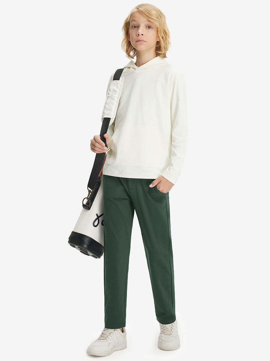Boys Stretch Fleece Lined Casual Golf Pants