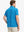 Back half-body view of model wearing CLASSIC BLUE STRIPE Stylish Performance Golf Polo