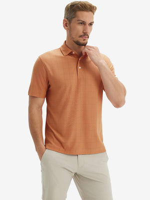 Camisa de golf Performance con cuello a cuadros