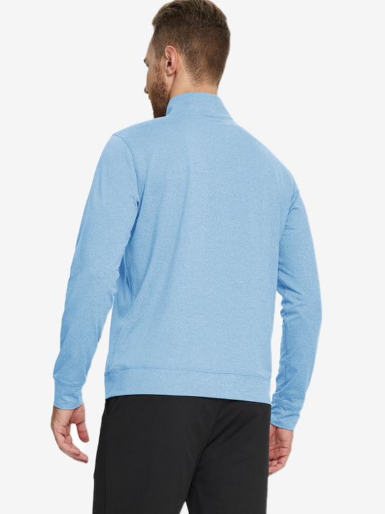 Quarter Zip Melange Pullover