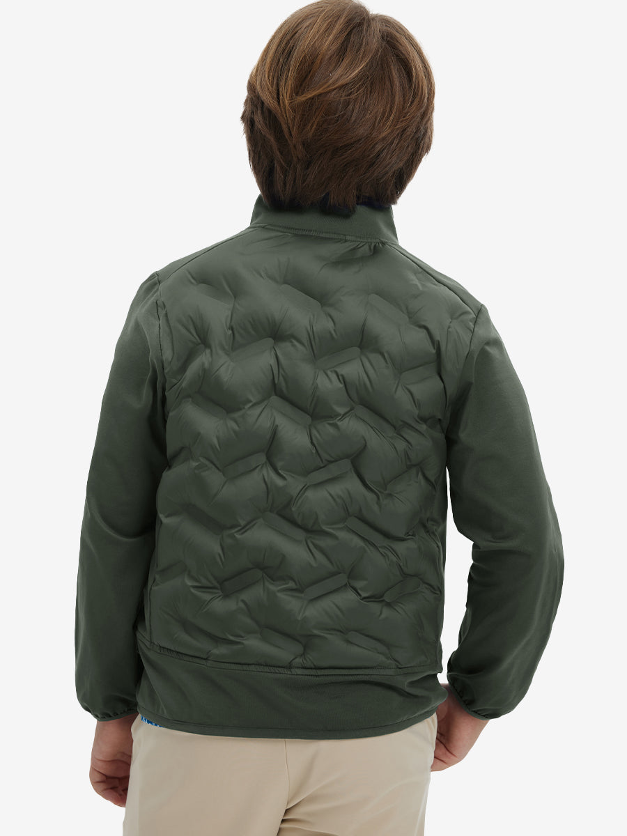 Boys Windproof Puffer Jacket with Pockets