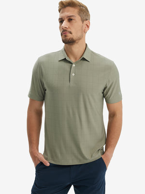 Camisa de golf Performance con cuello a cuadros