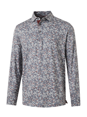 Polo de manga larga ligero con estampado