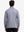 Back upper body of Long sleeve pinstripe jersey polo with subtle navy stripe lines
